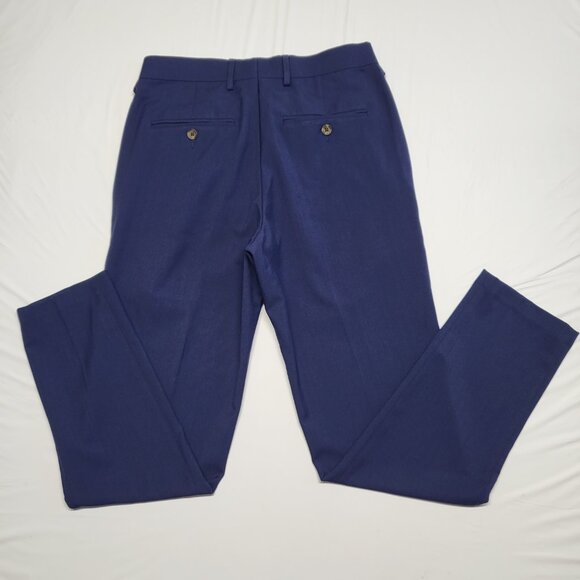 Haggar Mens Dress Pants 30 X 30 Slim Fit Premium Stretch Straight Leg Navy Blue - Picture 7 of 14